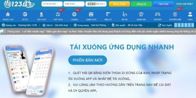 Tải ứng dụng trước khi tiến hành đăng nhập trên di động